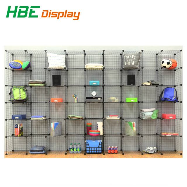 DIY Dssemble Metal Wire Cube Storage Rack
