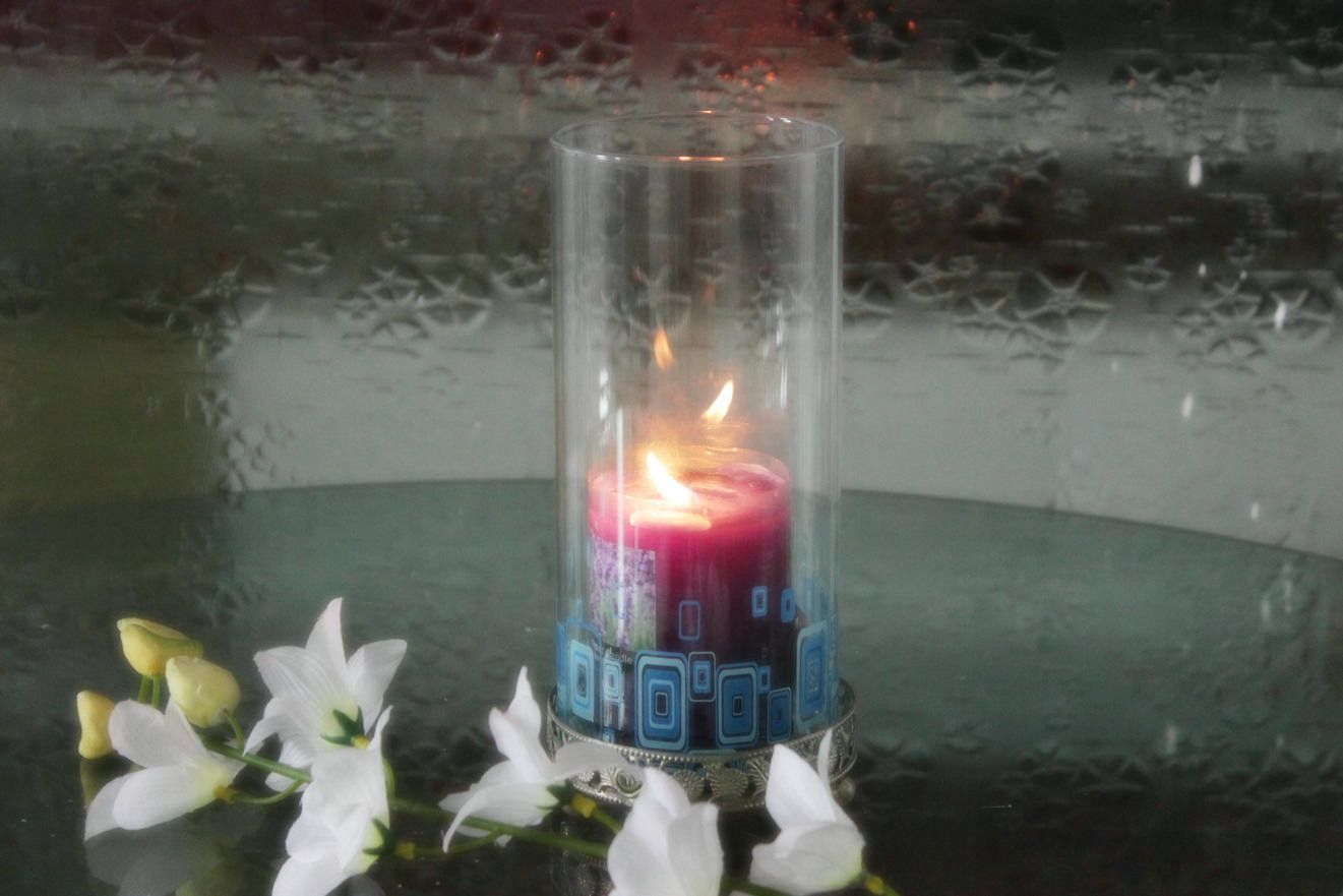 Glass Candle Holder
