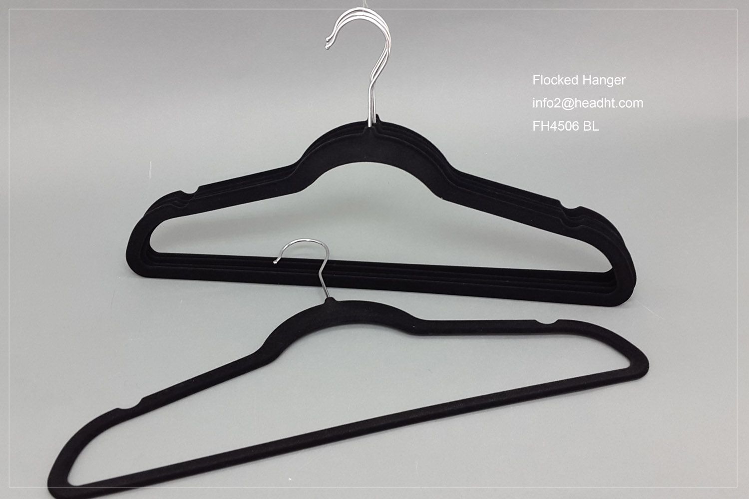 Cheap Flocked Hanger, Velvet Hanger for Clothes, Wholesale Plastic Hanger