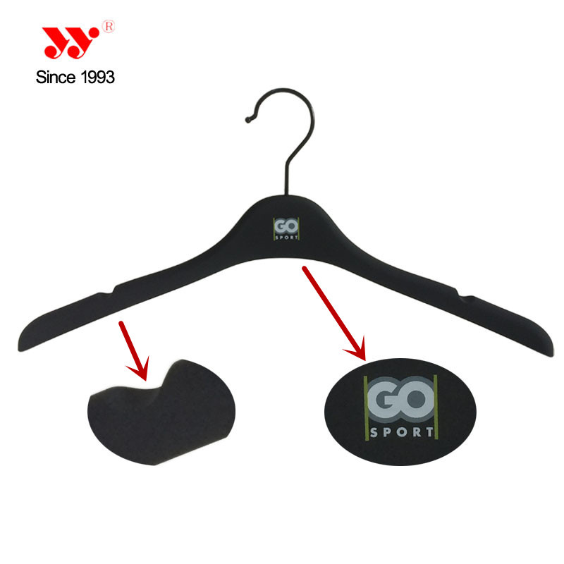 Brand Fashion Custom Printed Logo Manufacturer Coat Clothes Plastic Hanger
