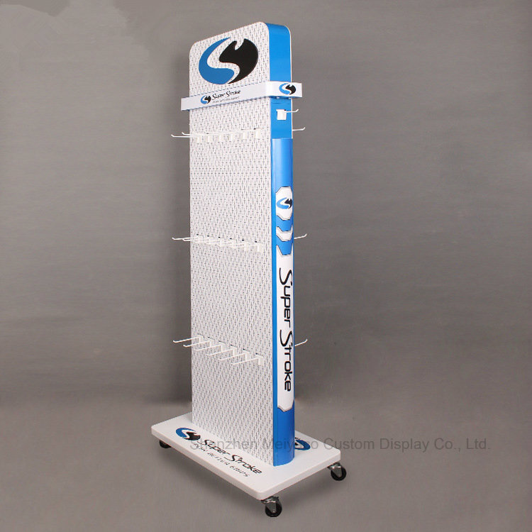 Parts Hanging Hook Display Rack with 4 Wheels