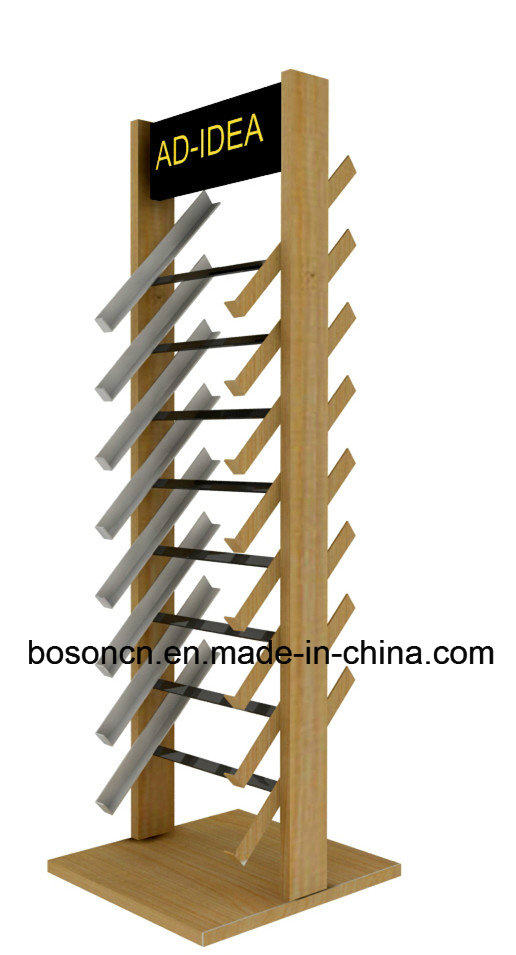 Factory Custom Page Turning Stone Exibition Rack Metal Showroom Display Racks