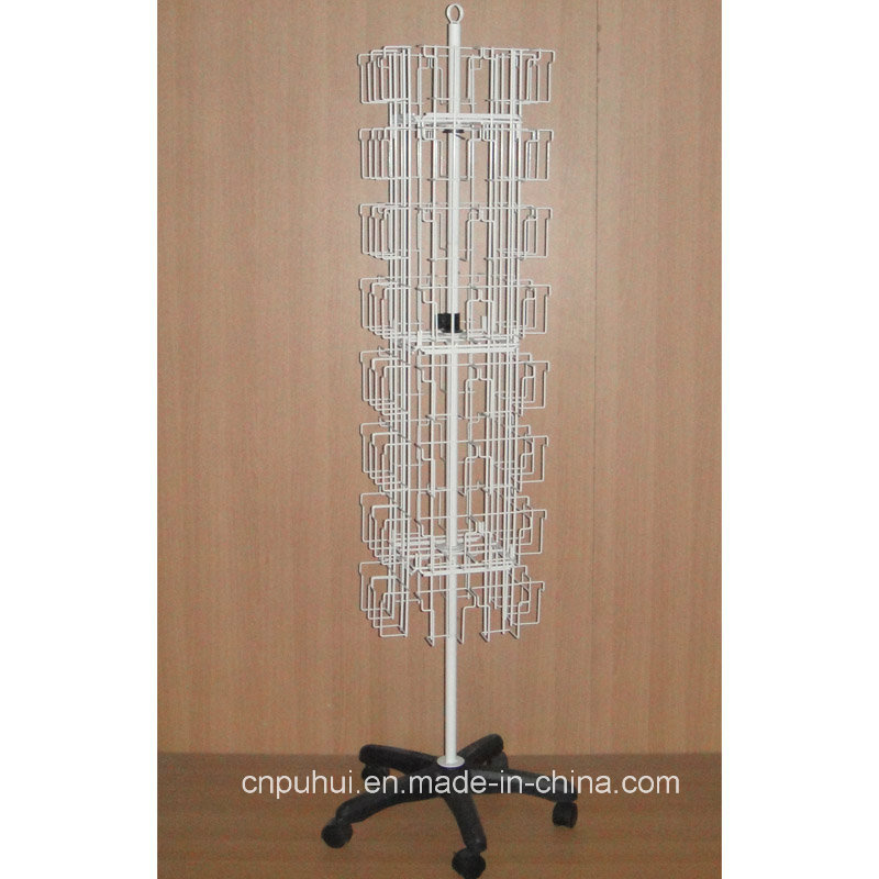 Floor Standing Metal Wire Card Revolving Display (PHY2003)