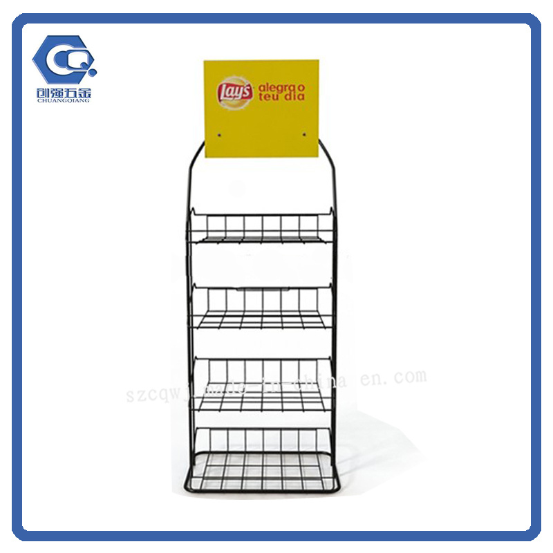 OEM Retail Metal Display for Store Potato Chip Display Rack