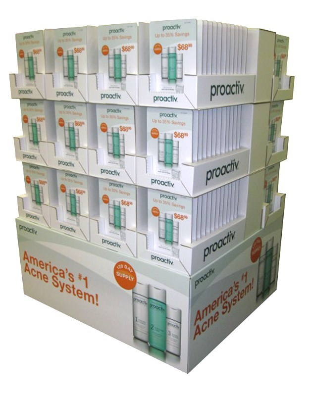 Hotsale Colorful Paper Cardboard Pallet Display Box for Cosmetics