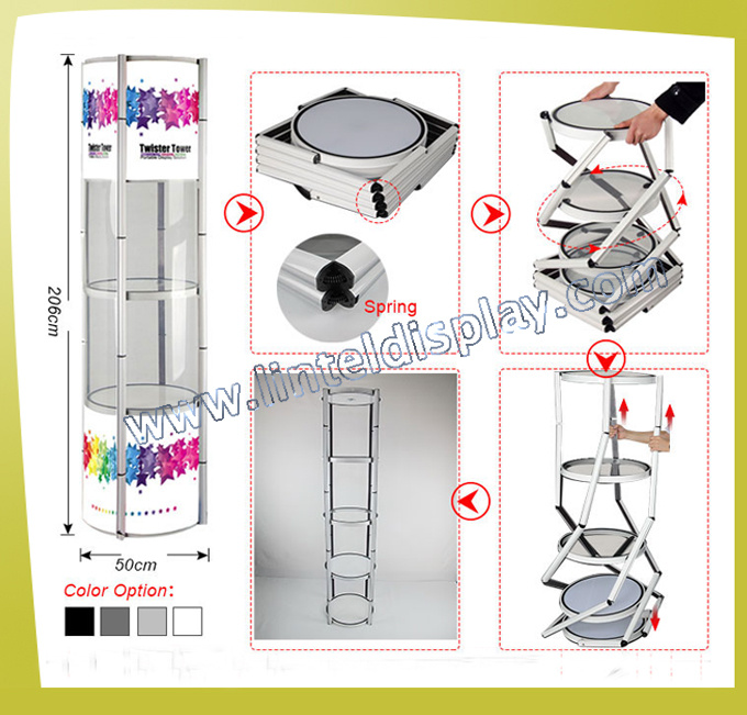 Spiral Twister Showcase Tower Display Rack (LT-07)