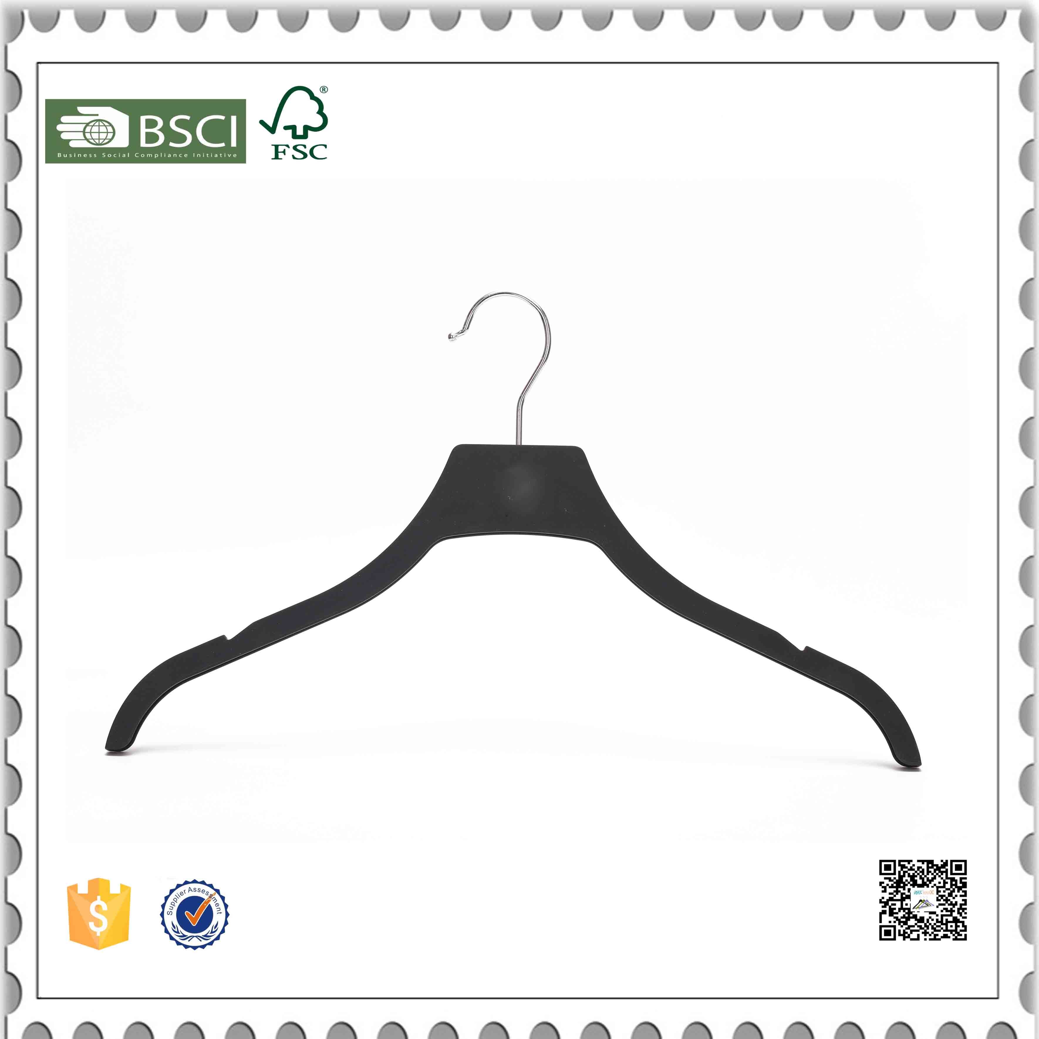 New Black Plastic Hangers Gold Plastic Clothes Hanger for Display