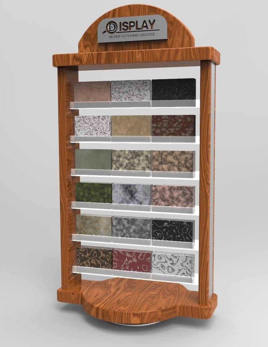 Hardwood Tile Waterfall Display Rack Flooring Display Stand