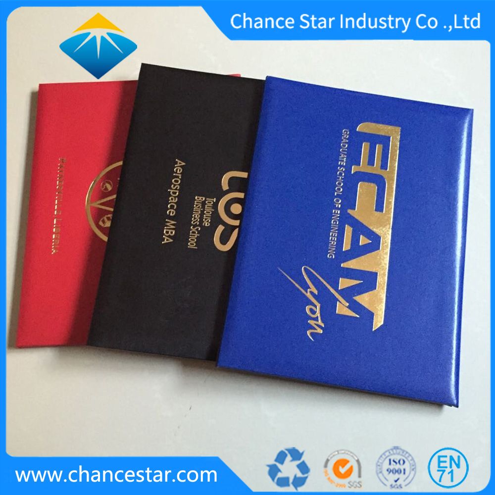 Custom PU Graduate and Diploma Cover, Leatherette Certificate Holder