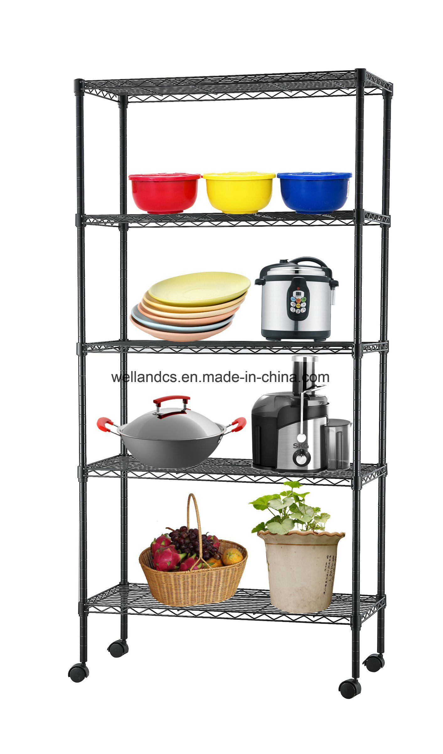 Carbon Steel Material Sundries Storage Mobile Home Trolley Metal Cart