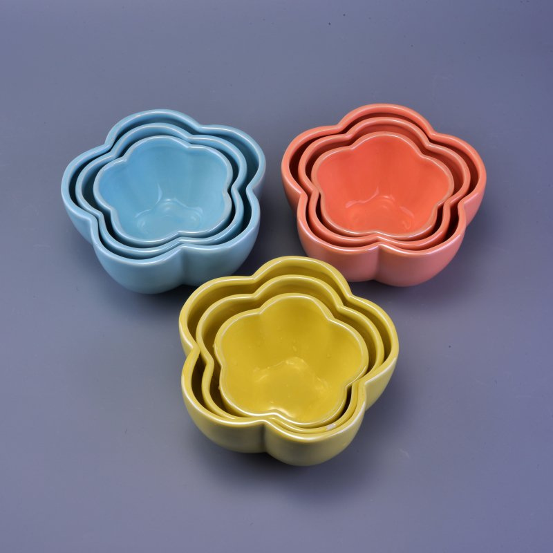 Iridescent Glazed White Ceramic Heart Shape Dish Wholesale Votive Candle Holder