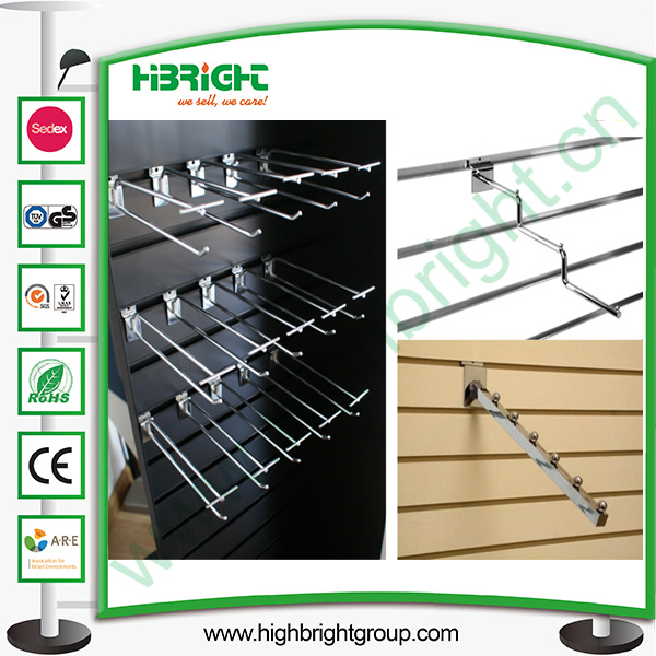 Supermarket Slat Wall Display Hooks with Chromed Finishing