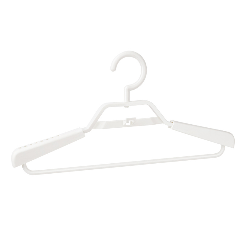 14 Inches Adjustable Plastic Coat Hanger (pH1404C-wh1)