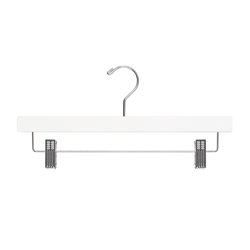 Wholesale Hotel Adjustable Wooden Pants Hanger with Clips (WH003-W1)