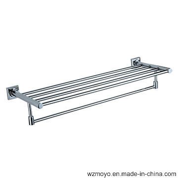 Brass Towel Rack in Chrome Finish