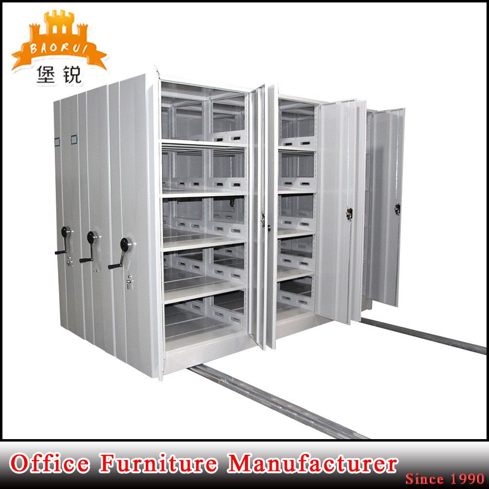 Jas-070 Luoyang Factory Sale 6 Layers Metal Furniture Compact Movable Shelving