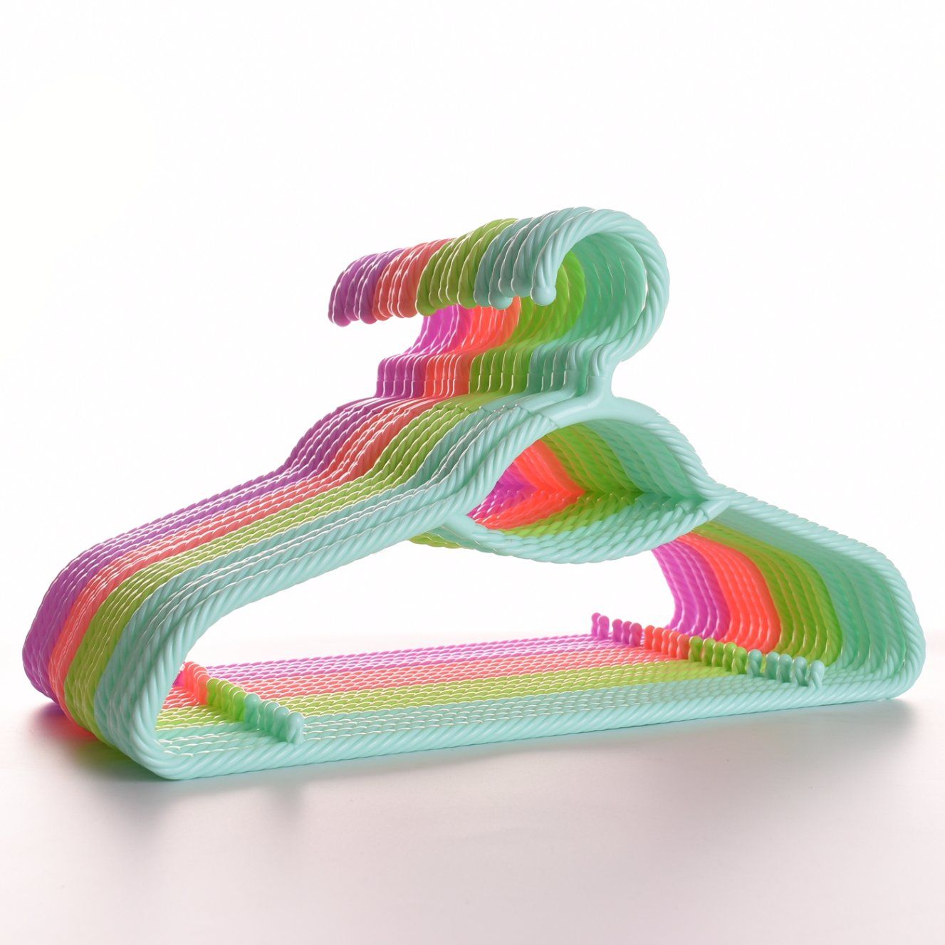 Non-Ship Stripe Household Colorful Wholesale Plastic PP Hanger