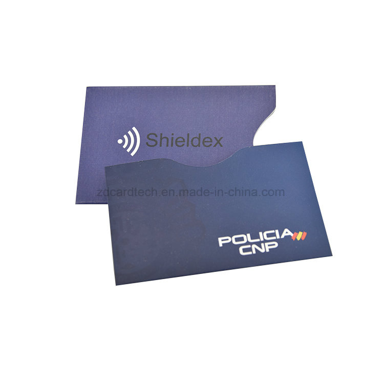 Custom Logo RFID Blocking Paper Credit Card Sleeves for Passport
