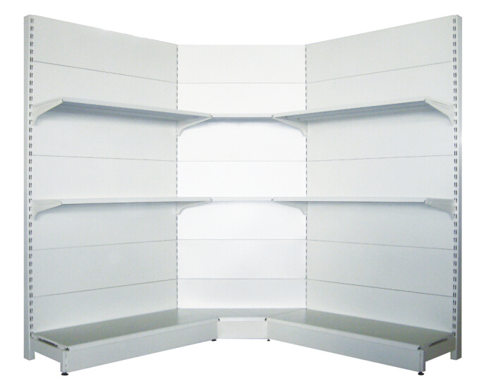 Exquisite Craftsmanship Wood Gondola Supermarket Display Shelf Coner Shelf