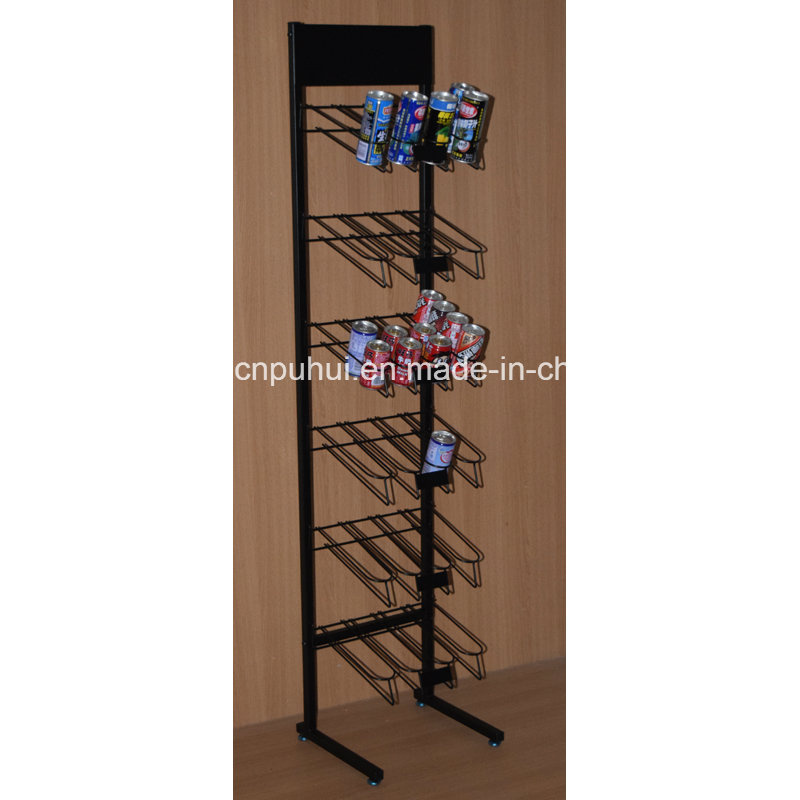 Metal Floor Standing Drinks Display Rack (PHY1057F)