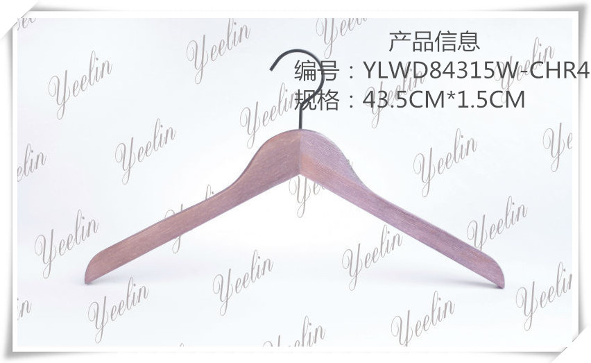 Basic Wooden Clothes Hanger in High Quality and Competitive Price (YLWD84315W-CHR4)