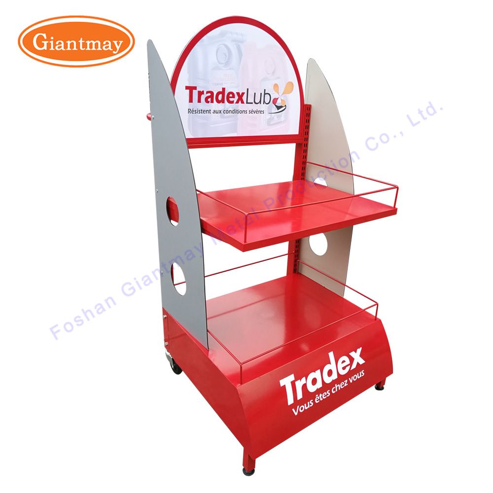 Retail Custom Floor Standing Car Lubricating Motor Engine Oil Display Rack