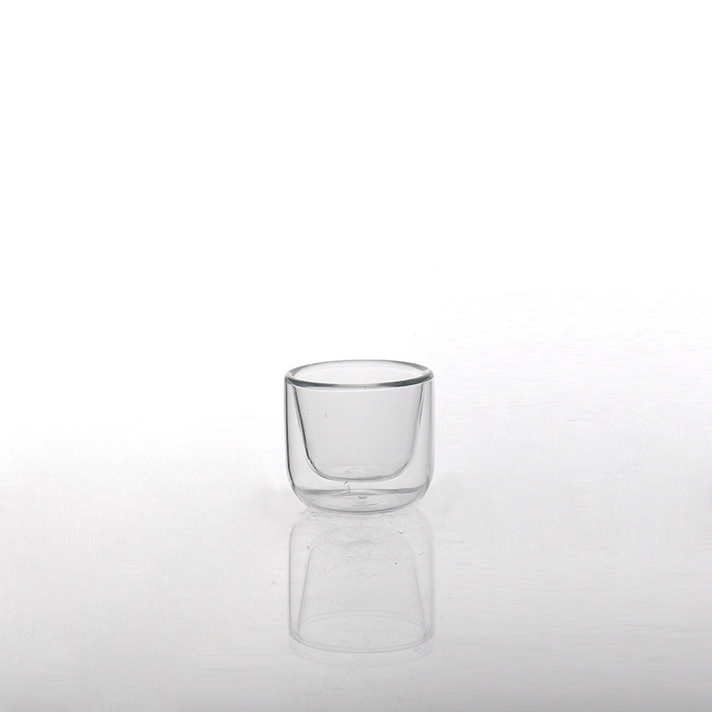 Small Size Borosilicate Double Wall Glass Tea Cup