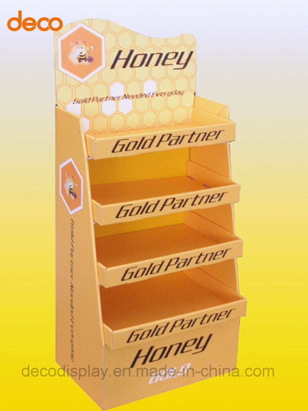 Factory Design 4 Shelves Carton Display Racks with Header