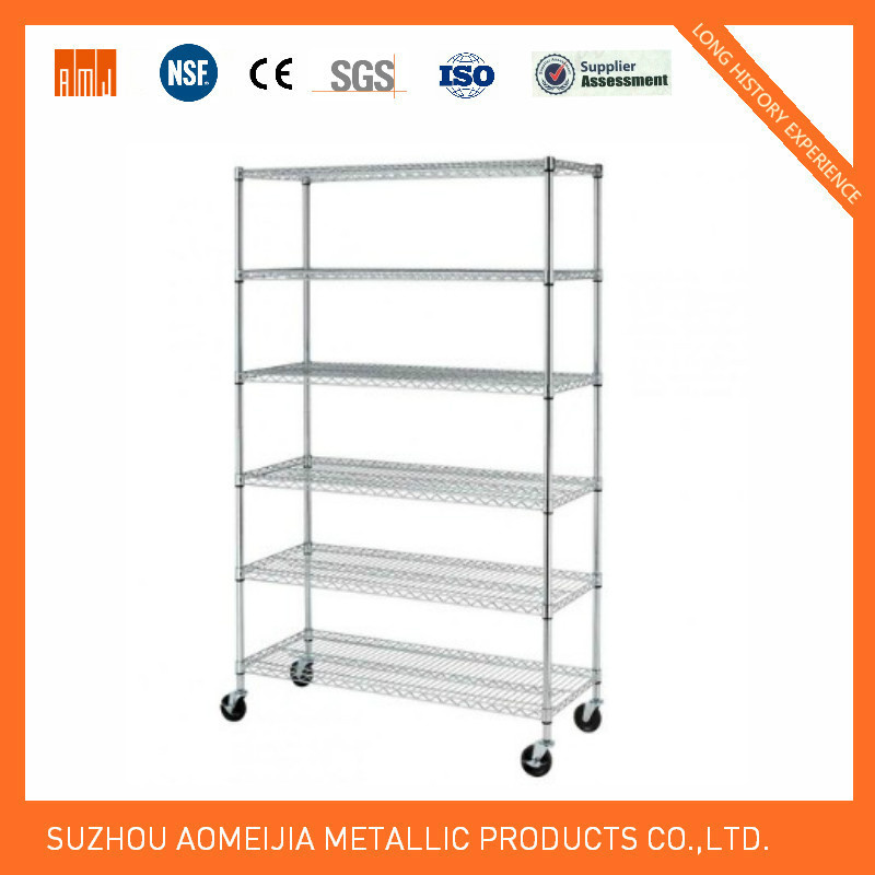 Q195 Steel Wire Shelving with Chrome Finish