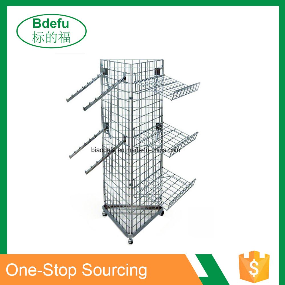 3 Sides Display Stand Grid Wall Mesh Panel