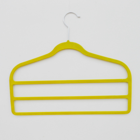 Flocked Anti-Slip Plastic Spacemaker Pant Rack Hanger