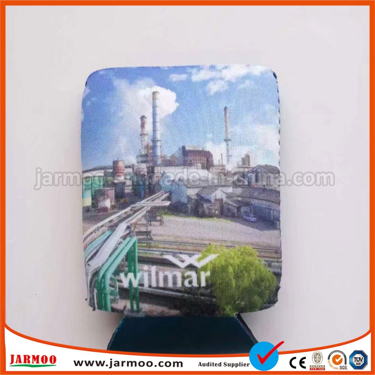 Custom Logo Full Printing Stubby Holder with Base
