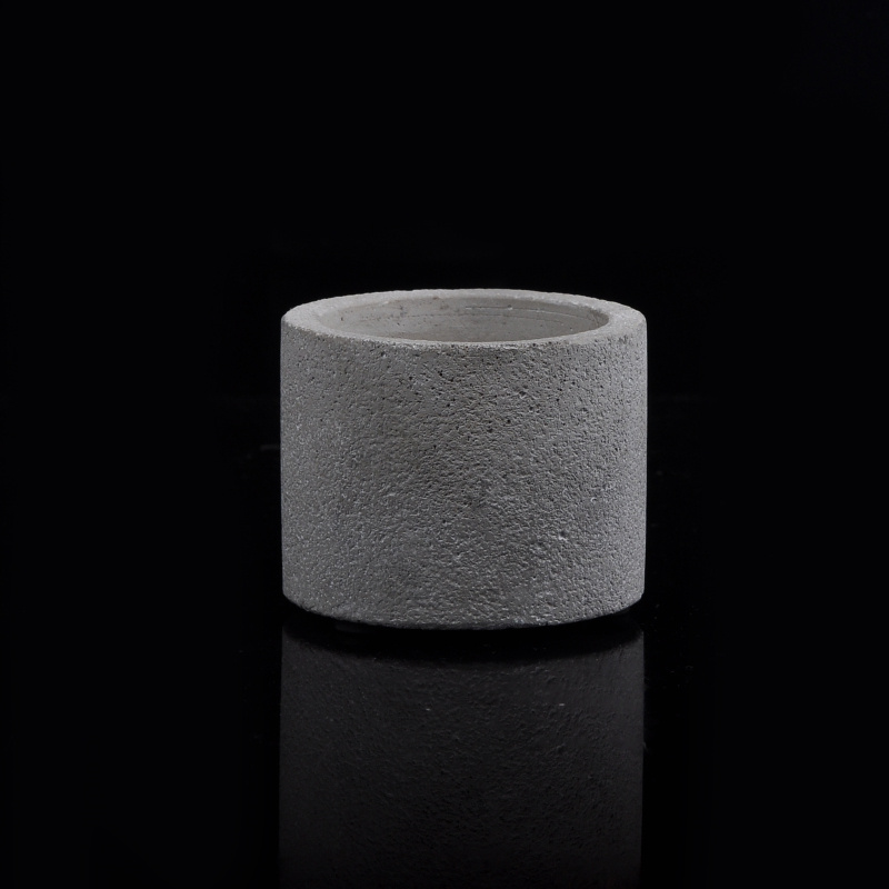 Lucky Waterproof Porcelain Jar White Cement Concrete Candle Holder