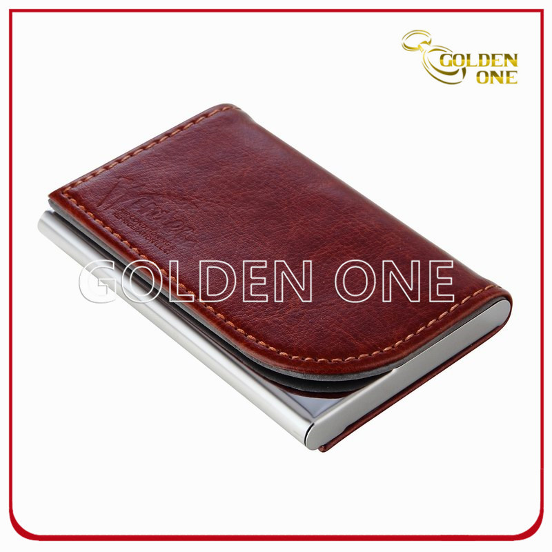Promotion Hot Stamped Leather Name Card Case