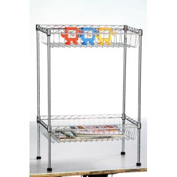 Adjustable Mini Chrome Metal Deepened Wire Basket Rack (CJ603590B2C)