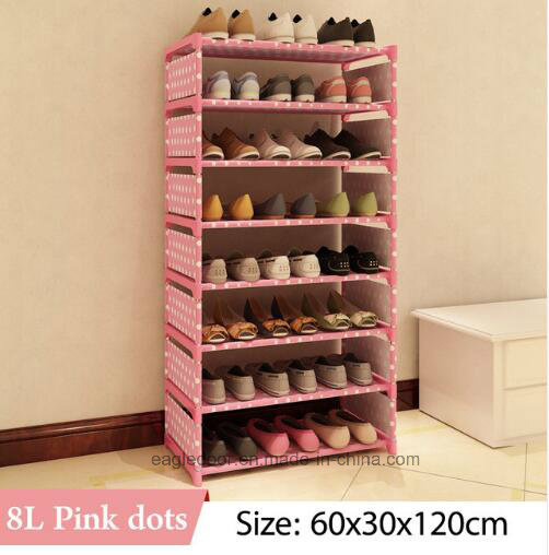 Shoe Cabinet Shoes Racks Storage Large Capacity Home Furniture DIY Simple Portable Shoe Rack (FS-06M)