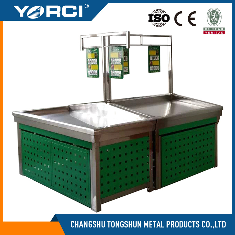 Metal Double Deck Fruit and Vegetable Shelf