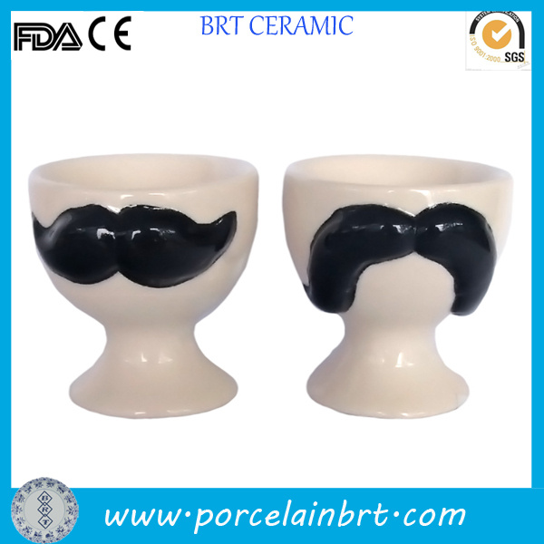 Christams Gift Breakfaset Tableware Moustache Design Chicken Egg Cup/Holder