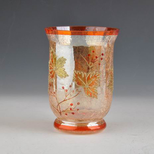 Hand Painting Hurricane Glass Candle Holder