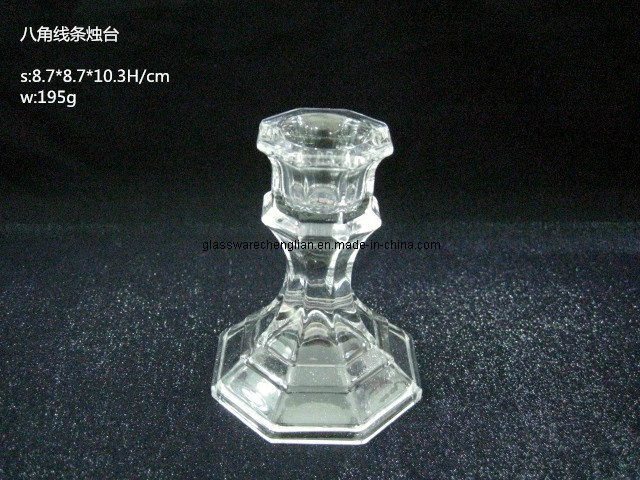 Crystal Machine-Made Glass Candle Holder (ZT-HG34)