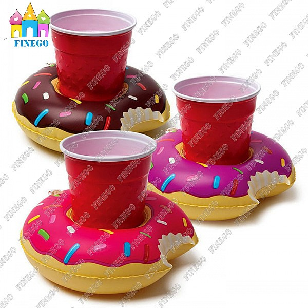 Pool Floats Inflatable Palm Tree Flamingo Umbrella Donut Drink Holder