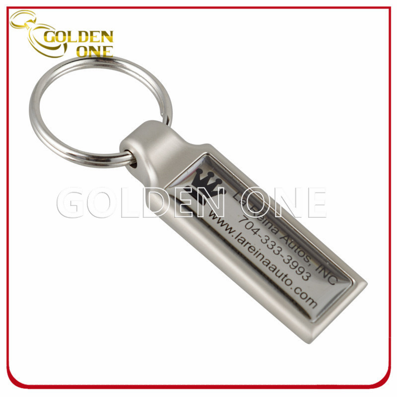 Promotion Matte Nickel Printed Epoxy Metal Key Chain
