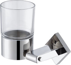 Diamond Shaped Base Single Polished Toothbrush Holder (06-1102)