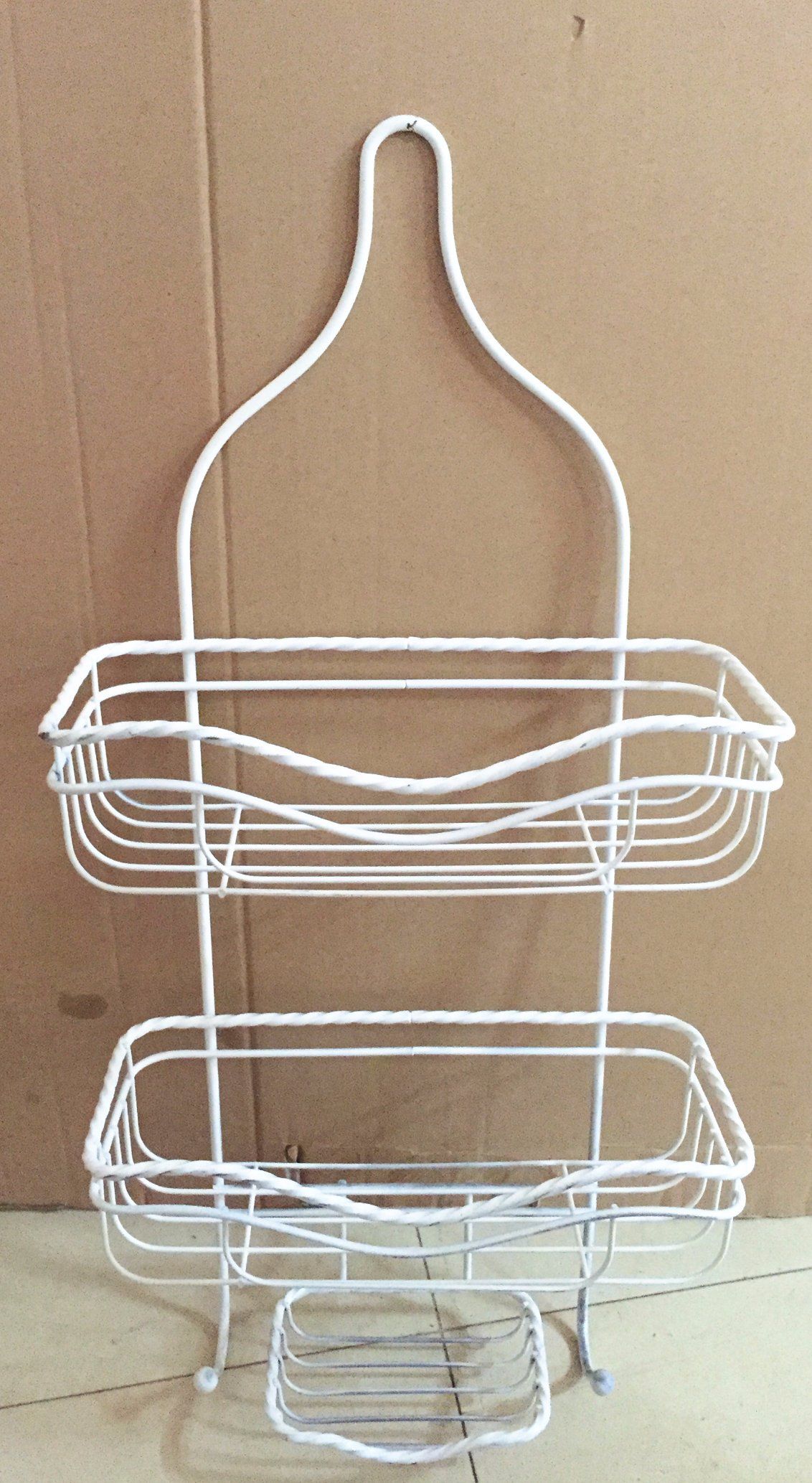 New Design Chrome Plated Metal Hanging Bathroom Shower Rack