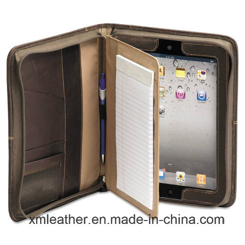 Leather Notepad Presentation Holder with Tablet Computer Holder
