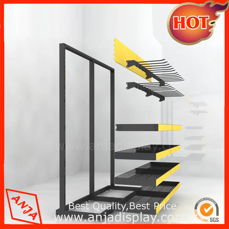 Metal Clothing Display Racks Shop Display Shelving Units with Hook