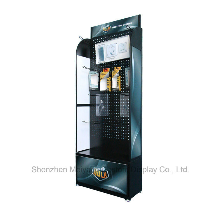 Customized Logo Professional Modern Metal Cell Phone Accessory Display Rack Shelf