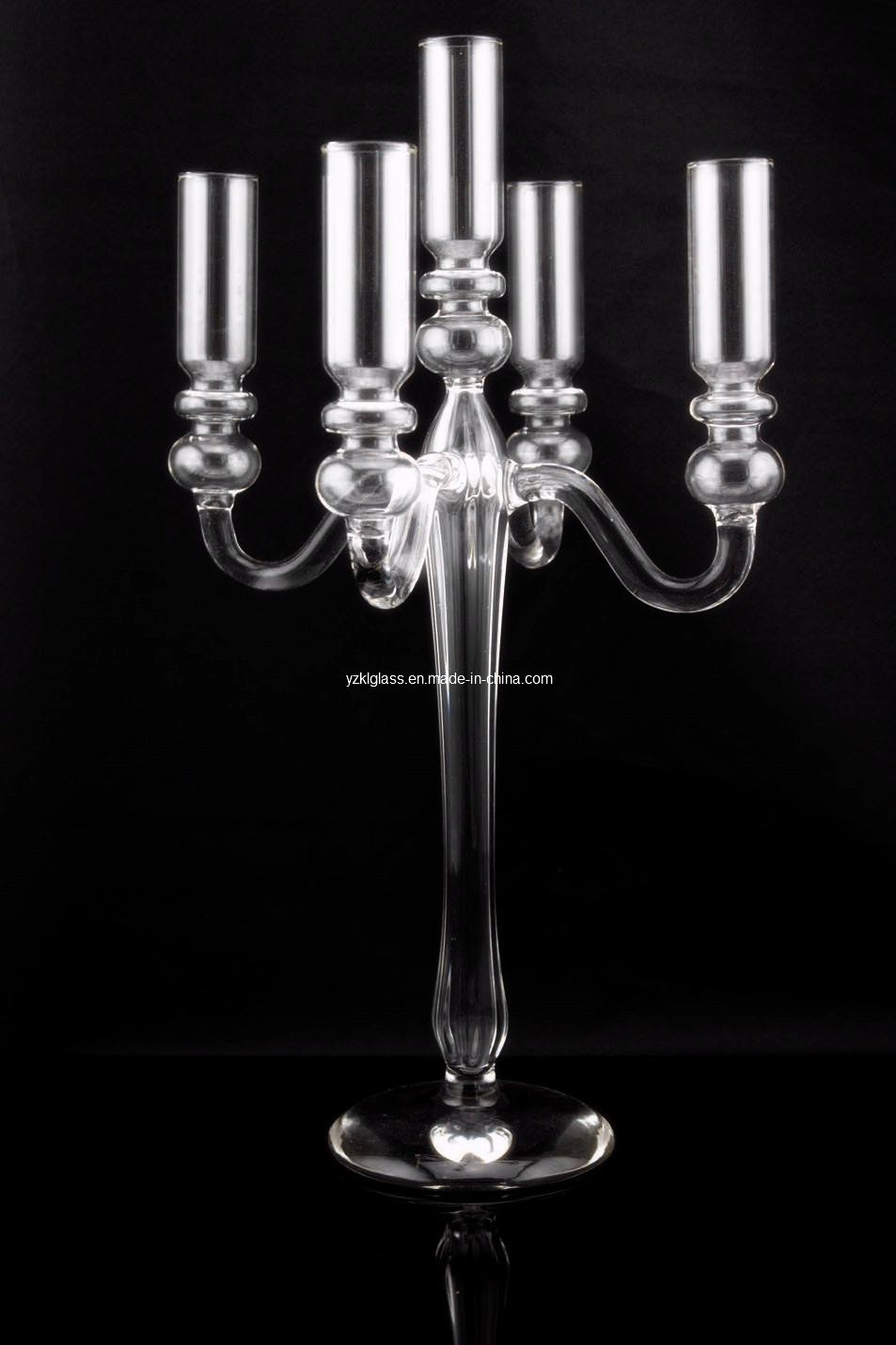 Glass Candle Holder for Holiday Decoration (8*15.5*36.5)