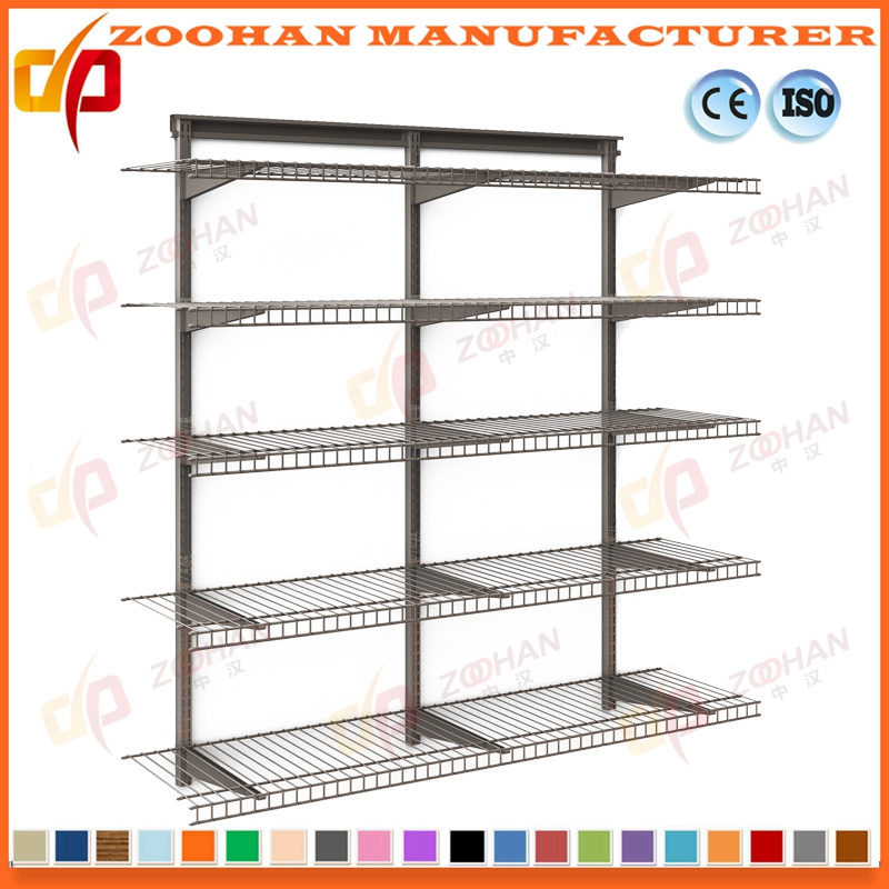 4 Tier 12in. Deep Nickel Wire Shelf Storage Shelves (Zhw86)