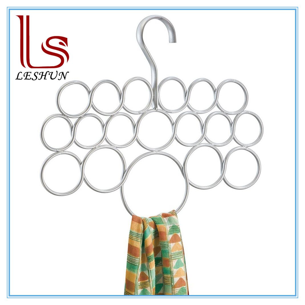 Metal Accessories - 18 Loops, Pearl Silver Scarf Hanger